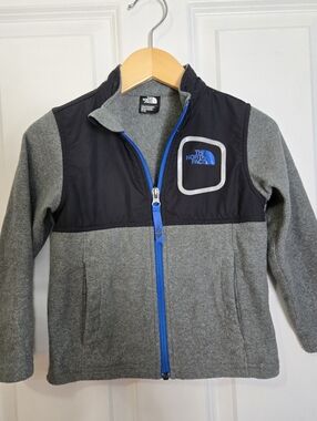The North Face Kids' Grey Fleece Jacket, Size 4T